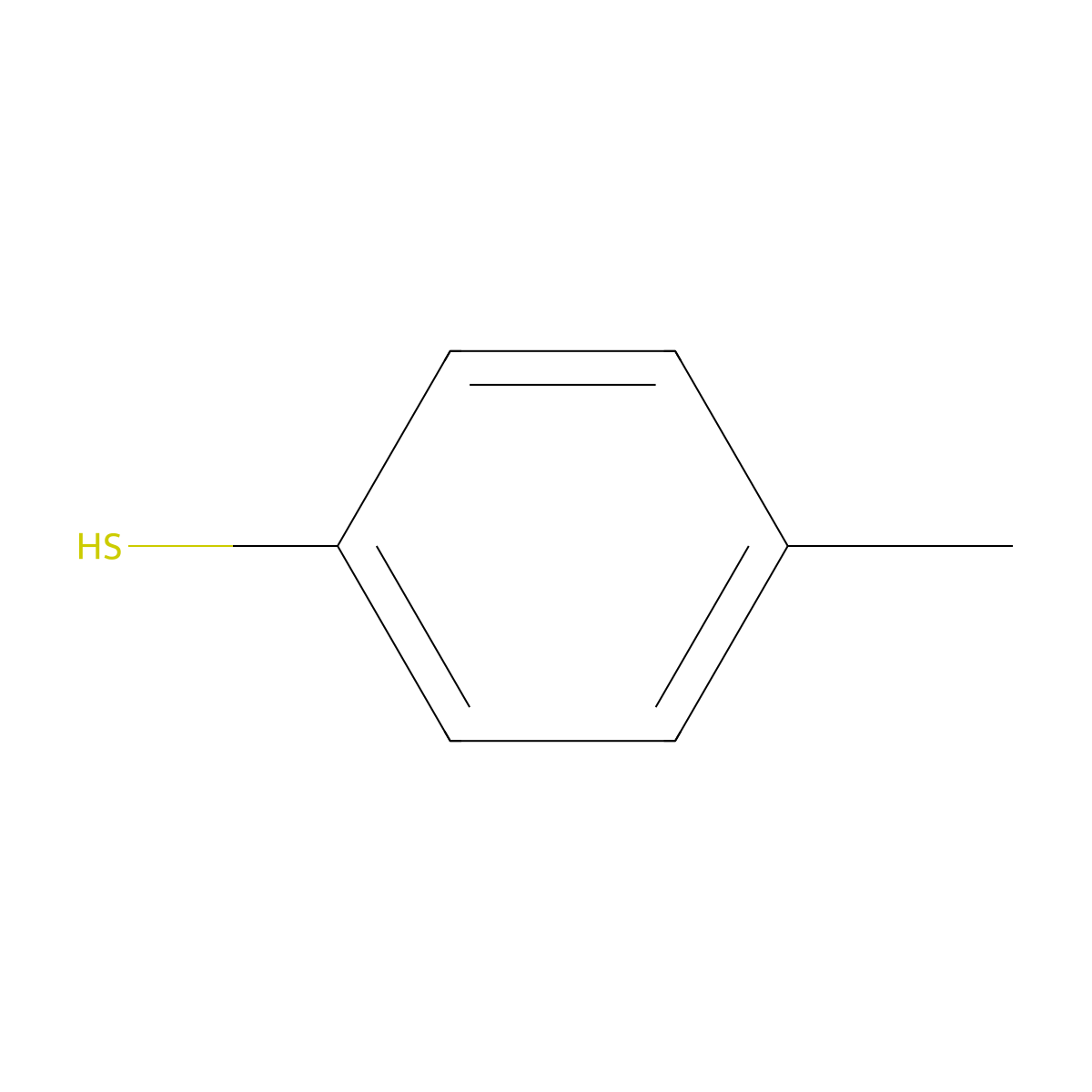 4-Methylbenzenethiol molecular structure, CAS 106-45-6