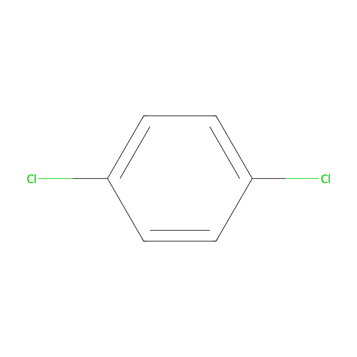 1,4-Dichlorobenzene molecular structure, CAS 106-46-7