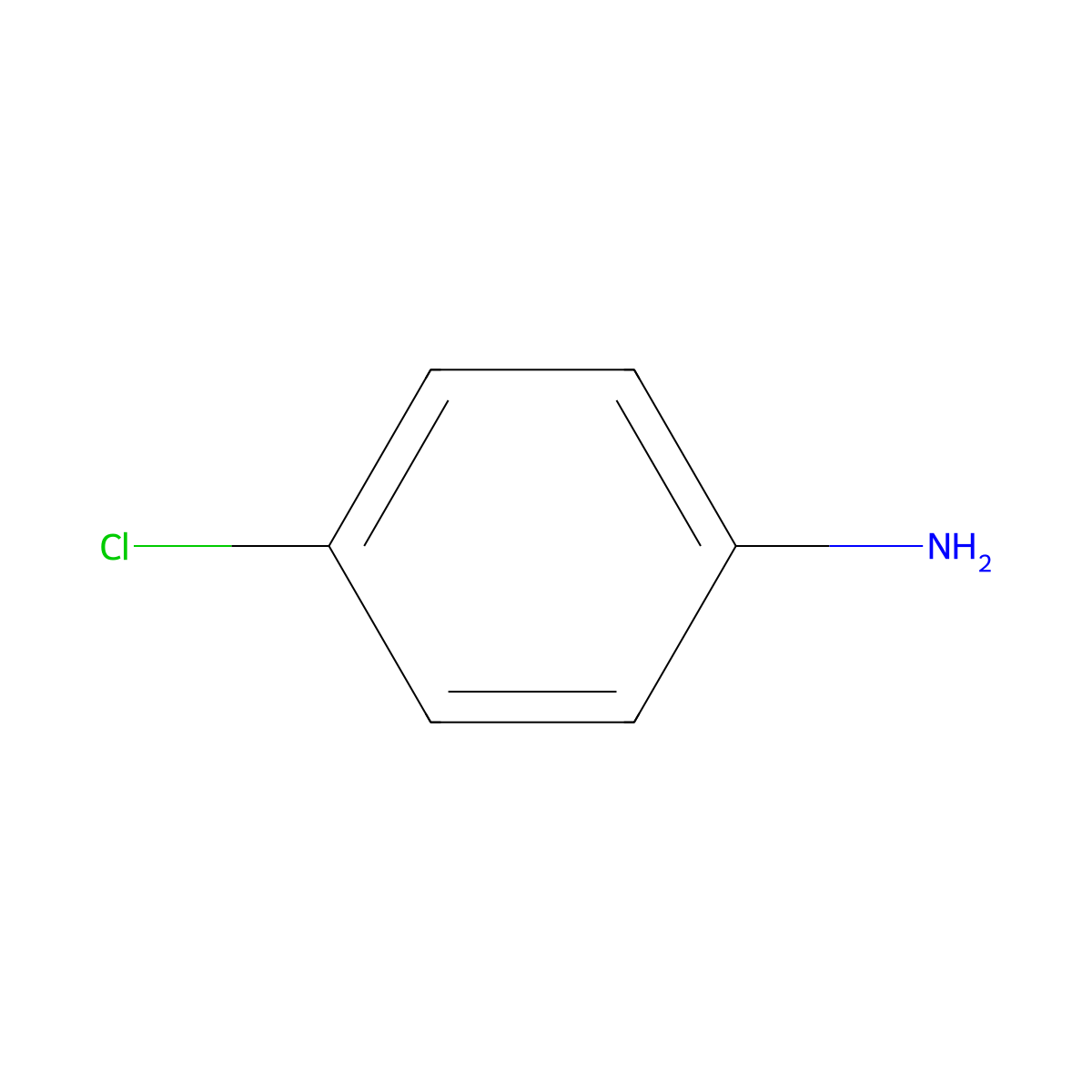 4-Chloroaniline molecular structure, CAS 106-47-8