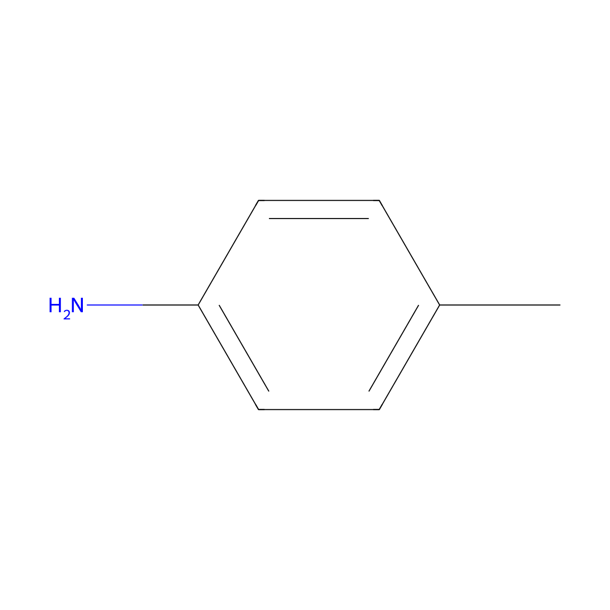 p-Toluidine molecular structure, CAS 106-49-0