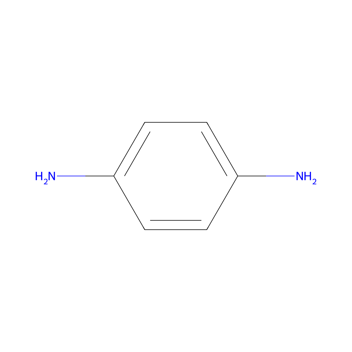 P-Phenylenediamine molecular structure, CAS 106-50-3