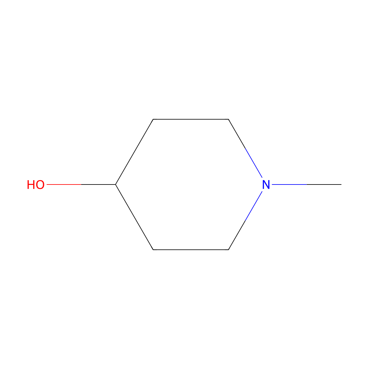 4-Piperidinol, 1-methyl- molecular structure, CAS 106-52-5