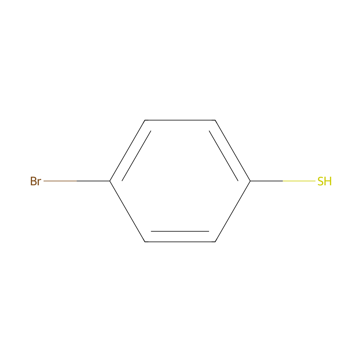 4-Bromothiophenol molecular structure, CAS 106-53-6