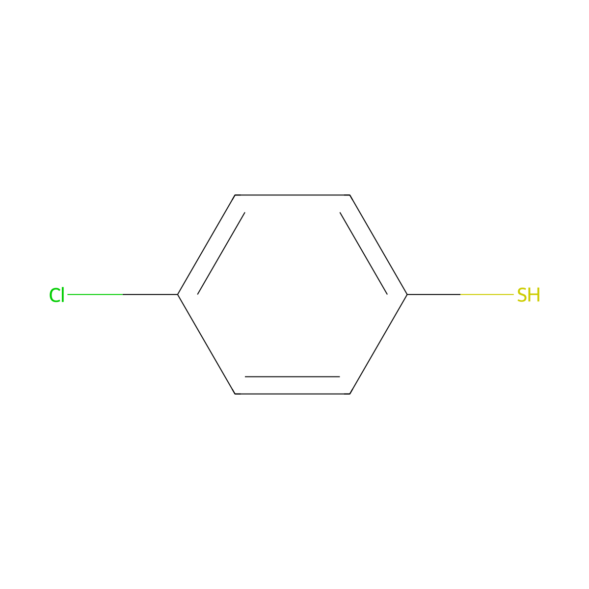 p-Chlorothiophenol molecular structure, CAS 106-54-7