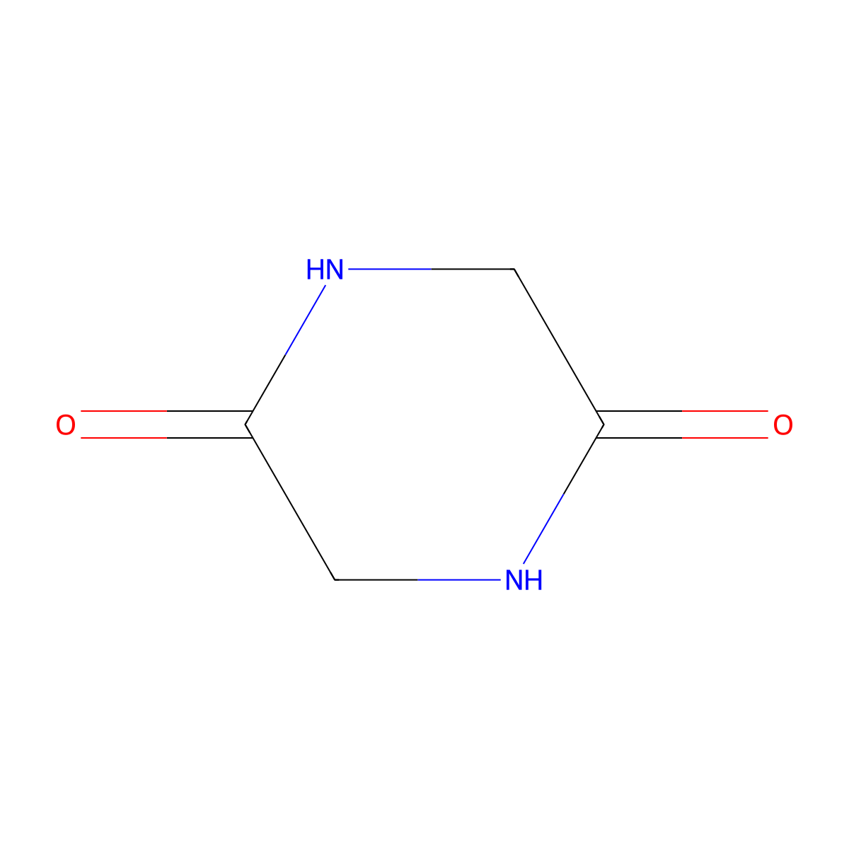 2,5-Piperazinedione molecular structure, CAS 106-57-0