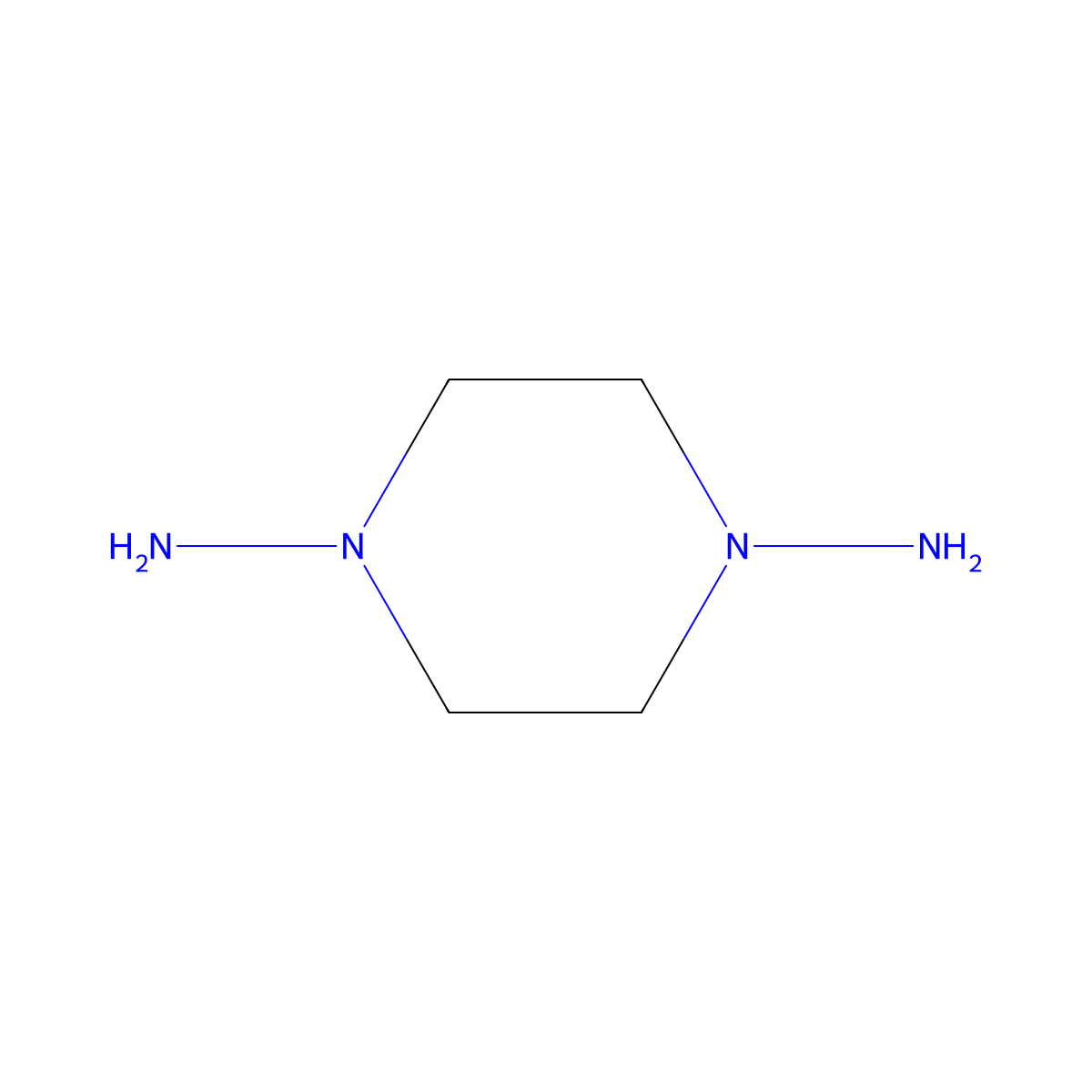1,4-Piperazinediamine molecular structure, CAS 106-59-2