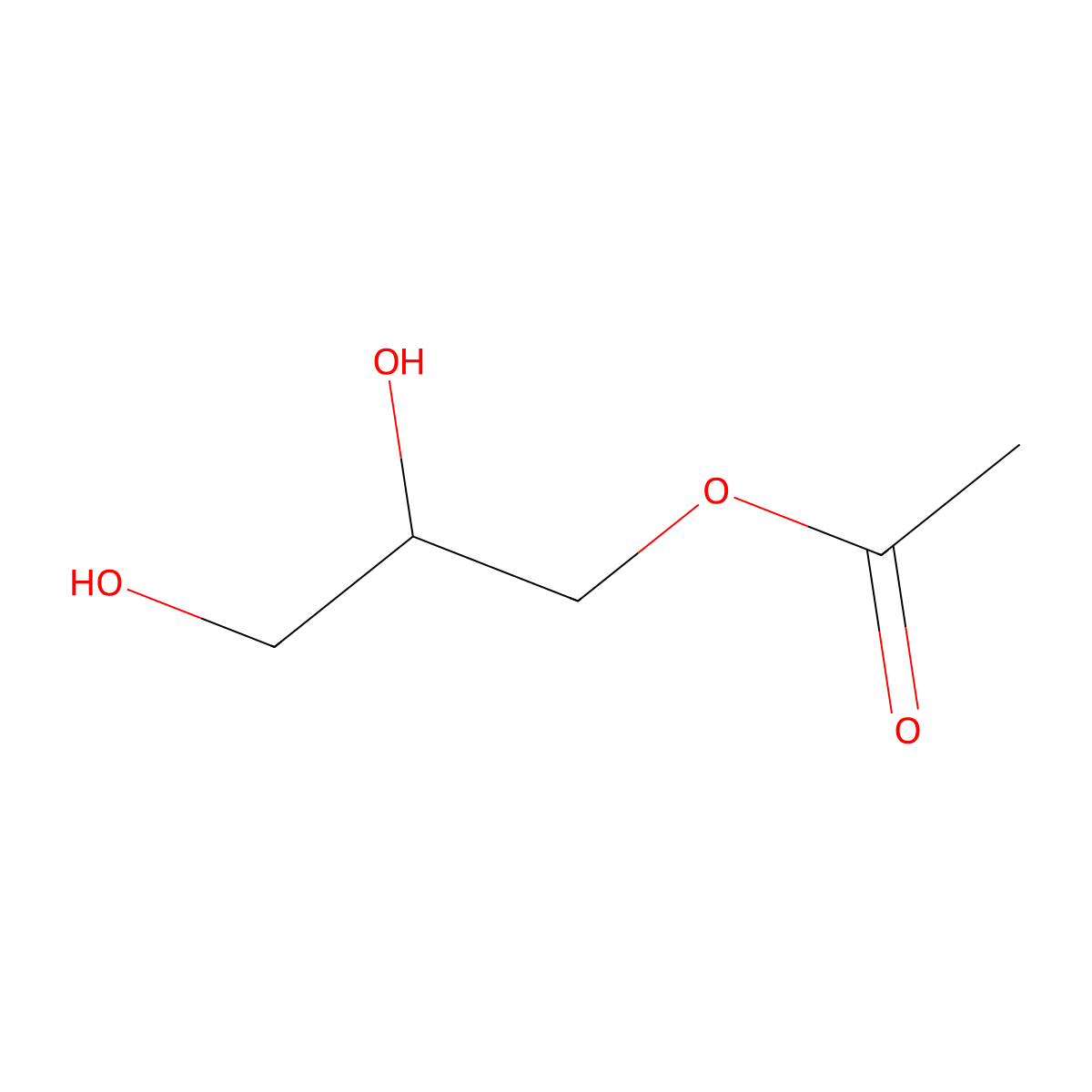 Glyceryl Acetate molecular structure, CAS 106-61-6