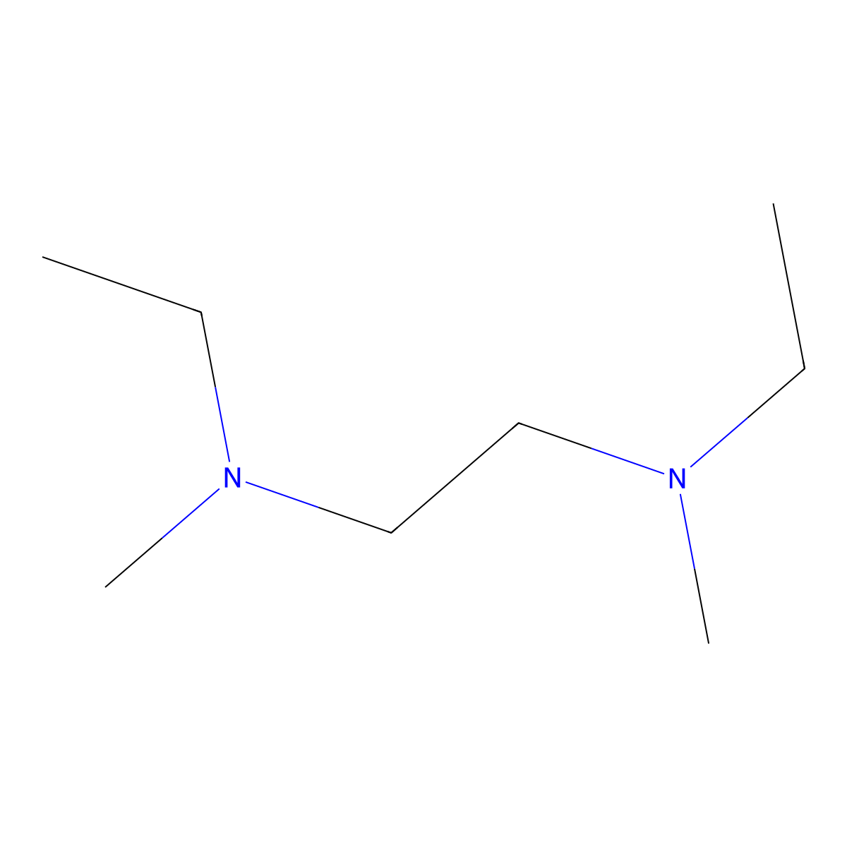 N,N'-diethyl-N,N'-dimethylethylenediamine molecular structure, CAS 106-66-1