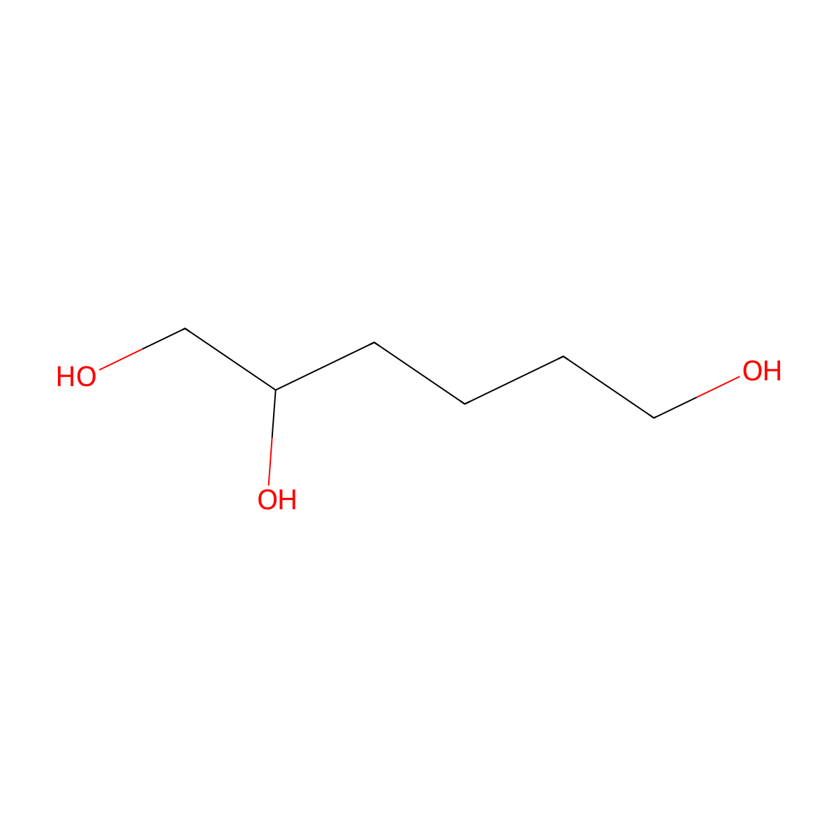1,2,6-Hexanetriol molecular structure, CAS 106-69-4