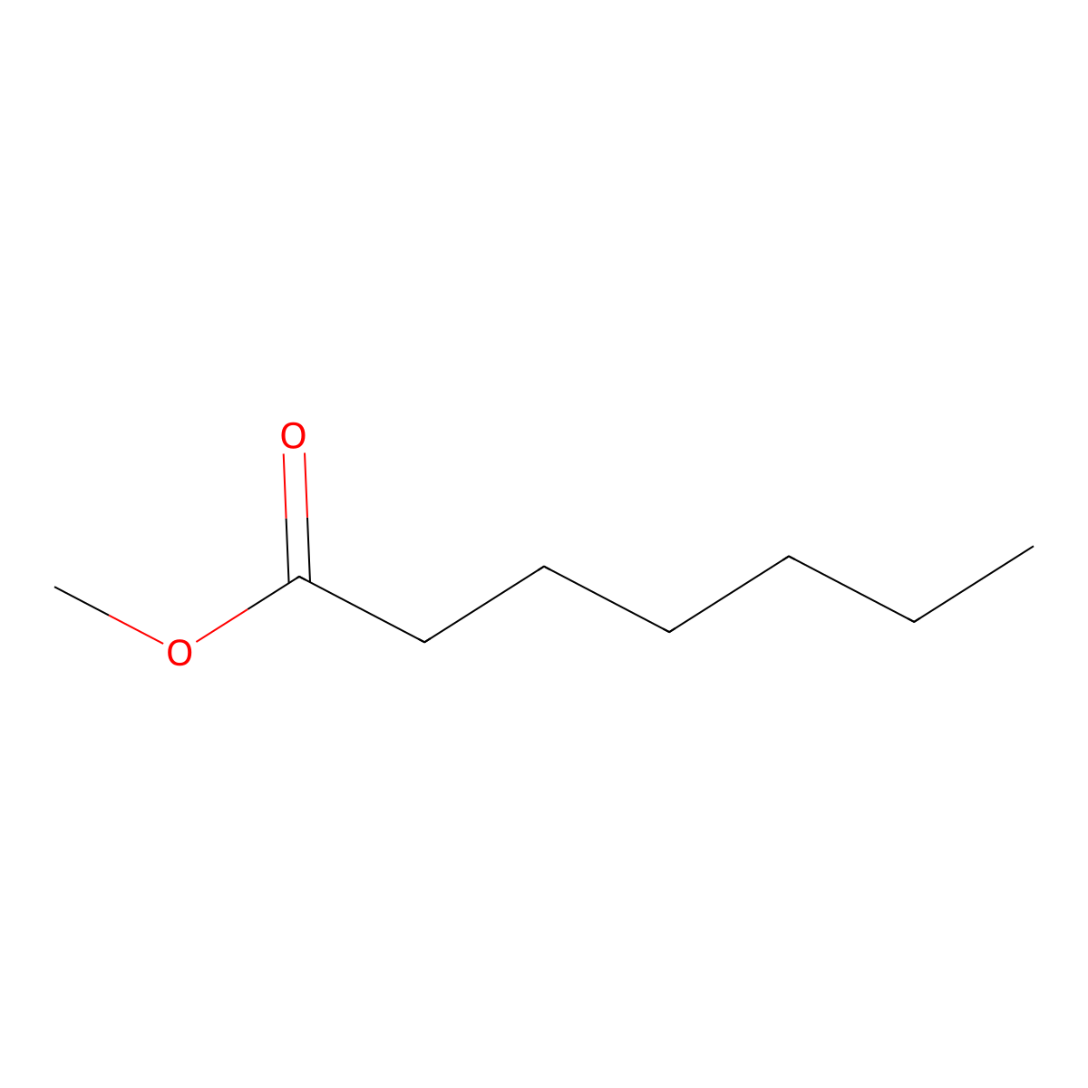 Methyl heptanoate molecular structure, CAS 106-73-0