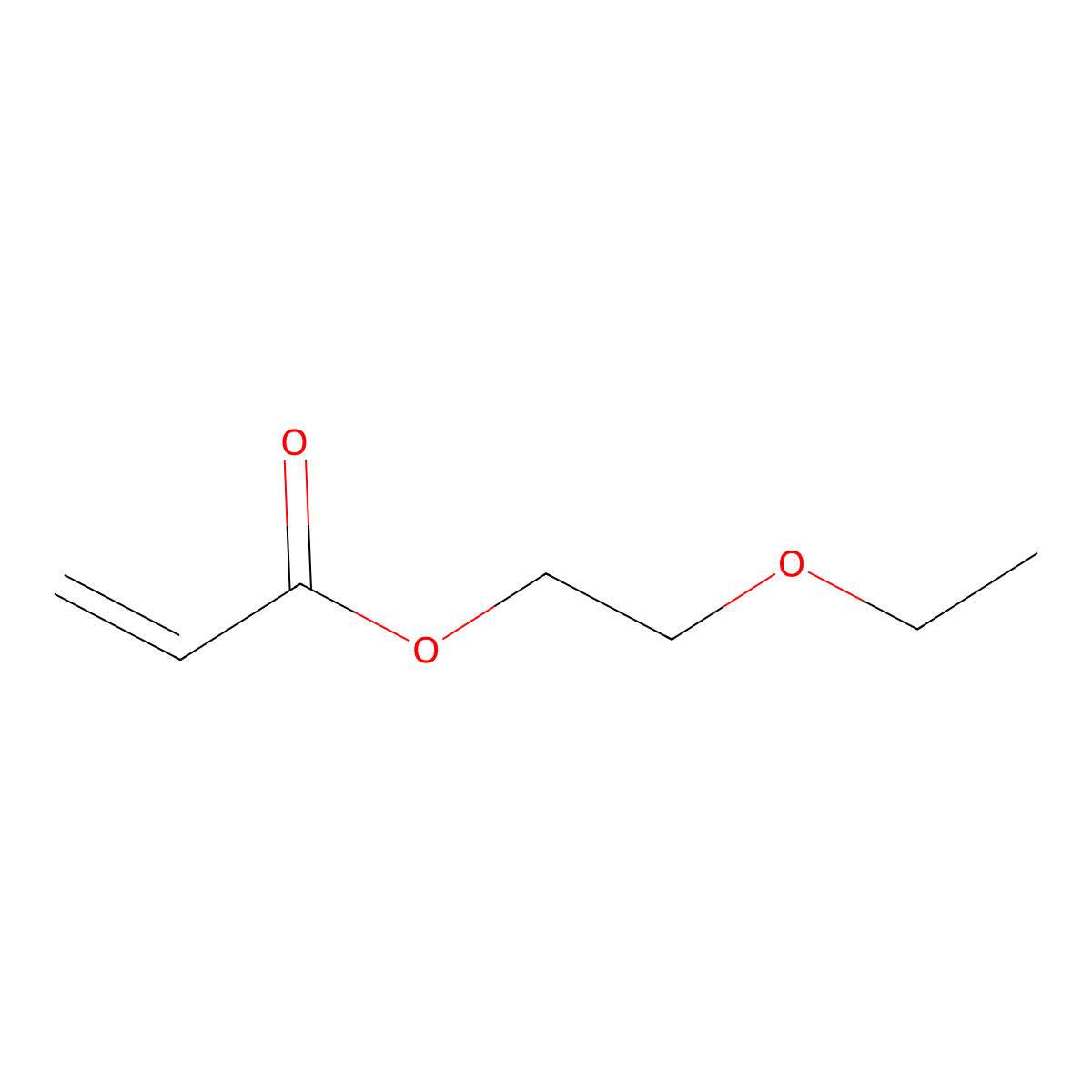 2-Ethoxyethyl acrylate molecular structure, CAS 106-74-1