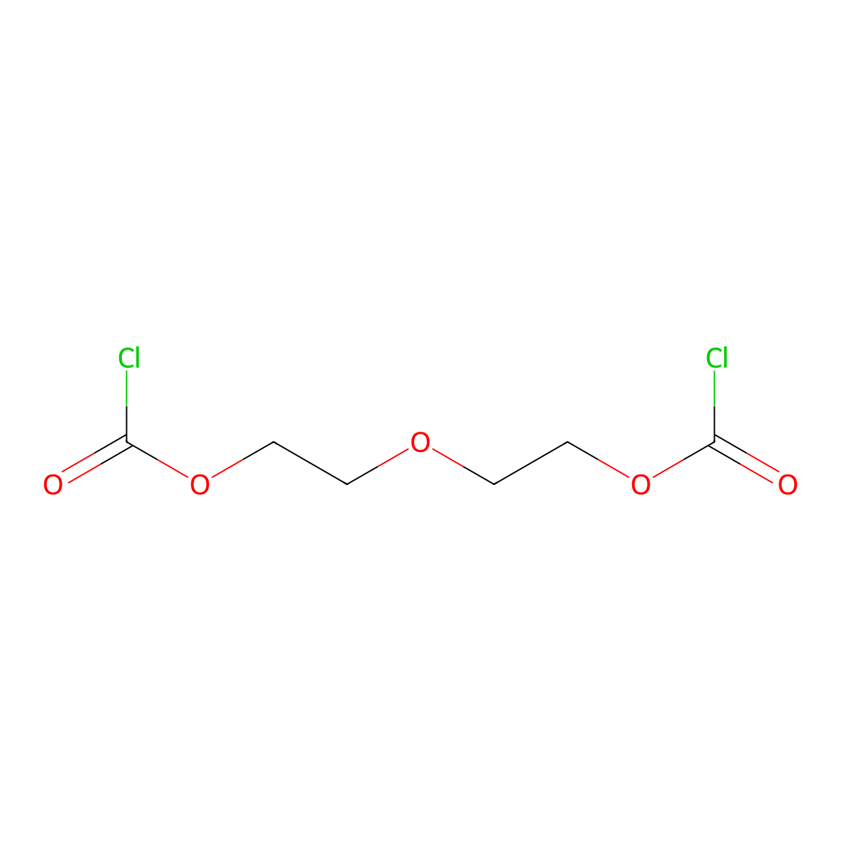 Diethylene glycol, bischloroformate molecular structure, CAS 106-75-2