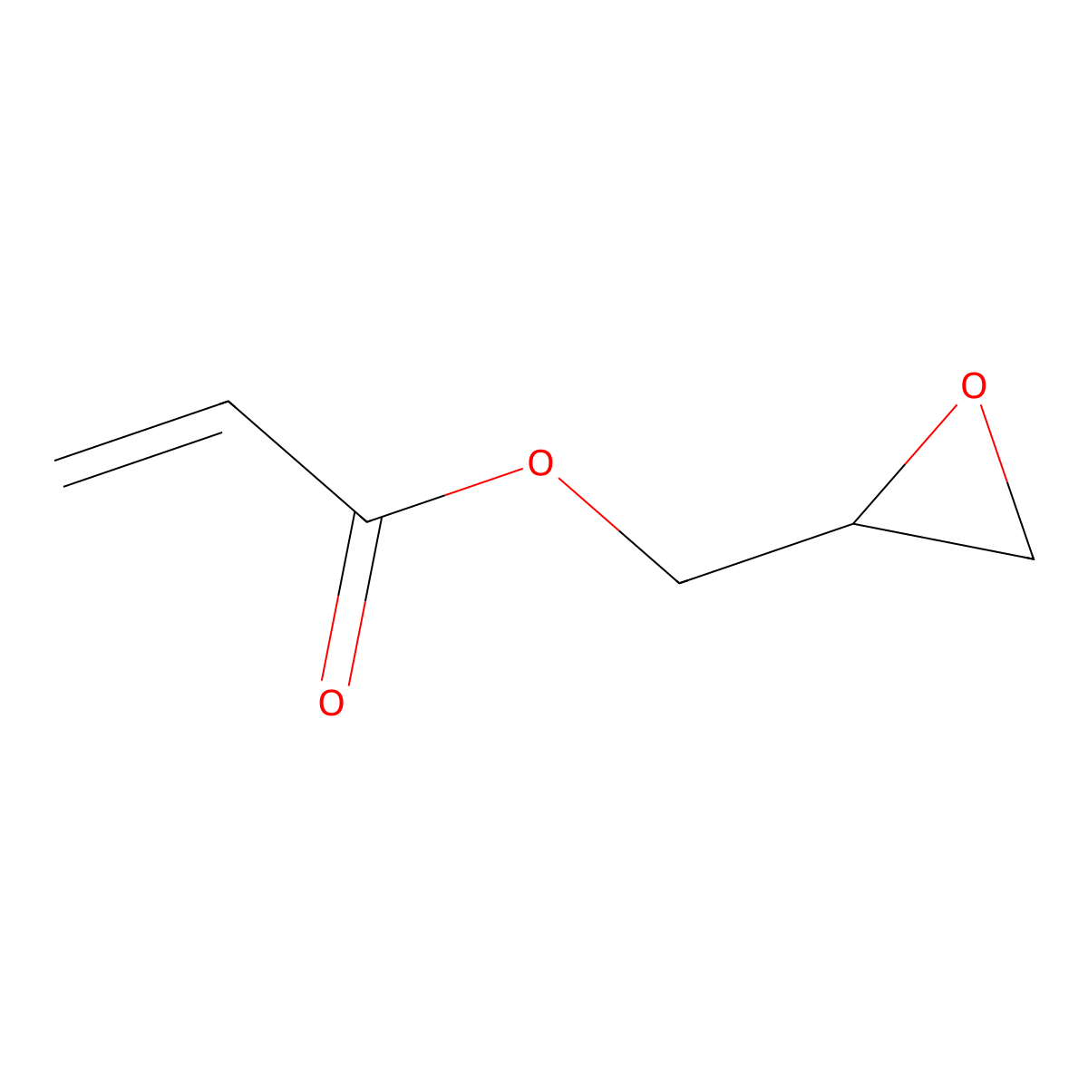 Glycidyl acrylate molecular structure, CAS 106-90-1