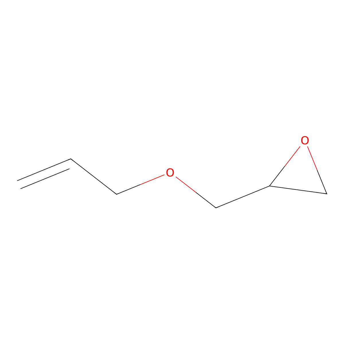 Allyl glycidyl ether molecular structure, CAS 106-92-3