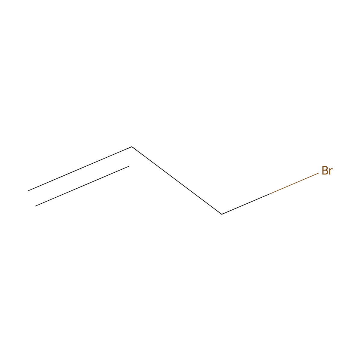 Allyl bromide molecular structure, CAS 106-95-6