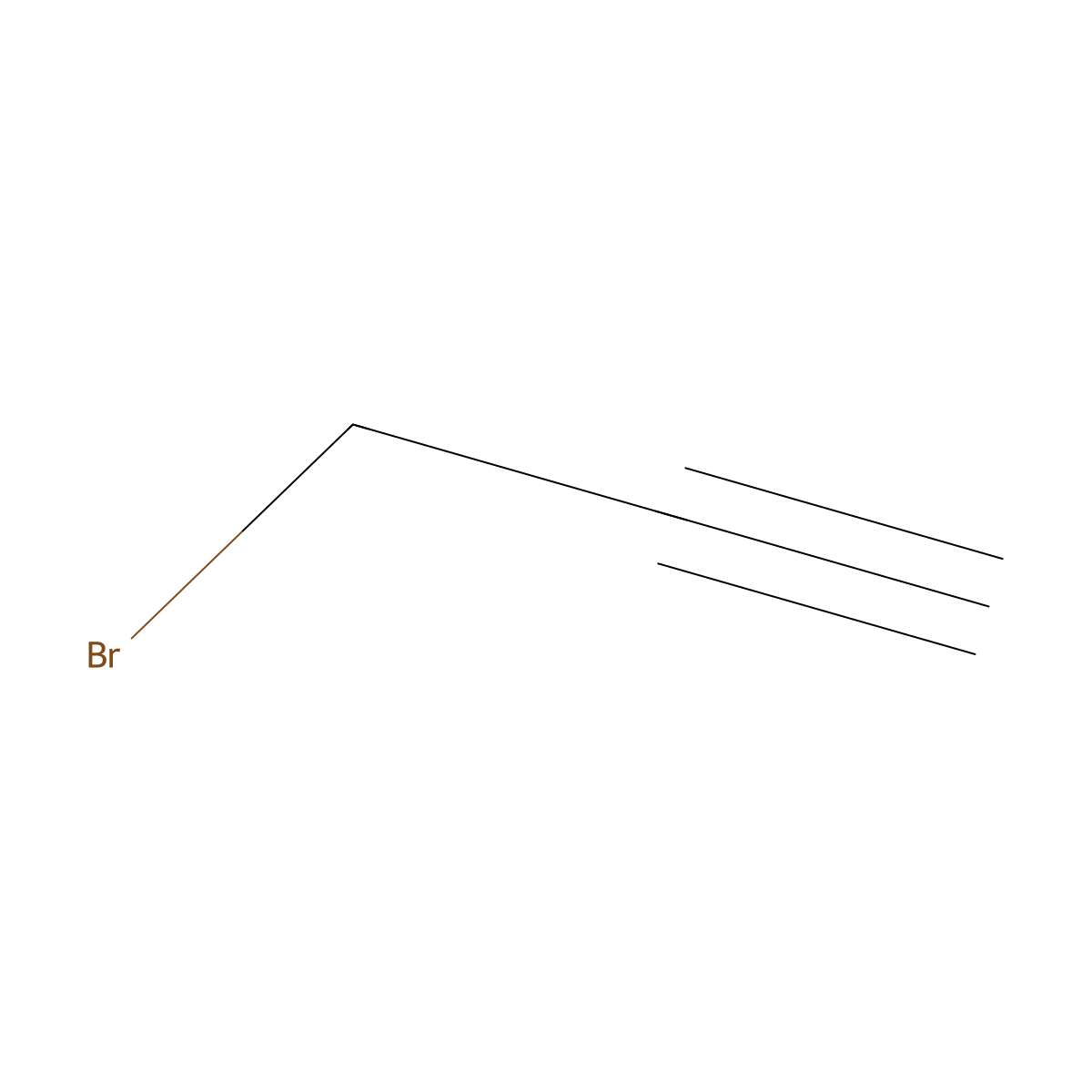 Propargyl bromide molecular structure, CAS 106-96-7