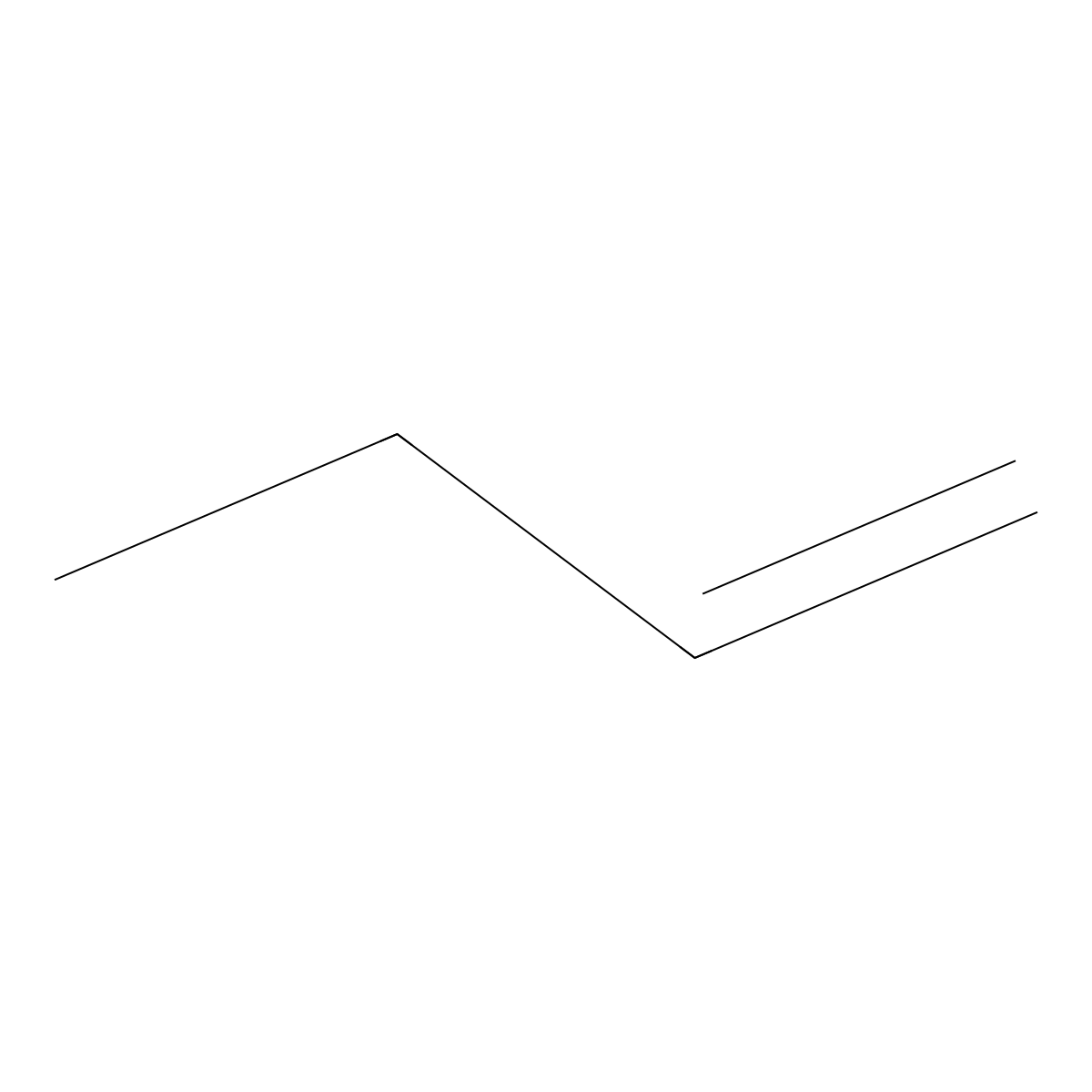 1-Butene molecular structure, CAS 106-98-9