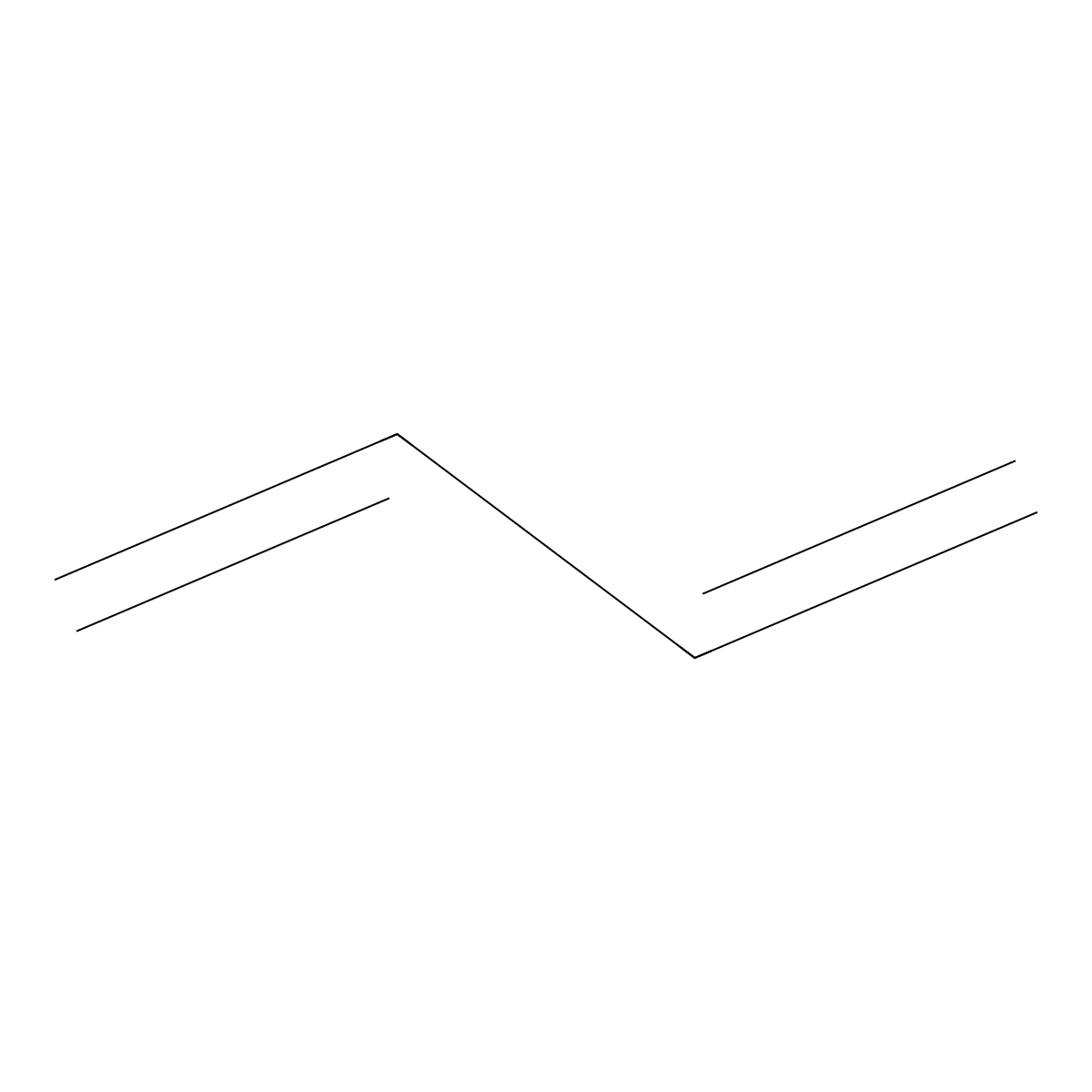 1,3-Butadiene molecular structure, CAS 106-99-0
