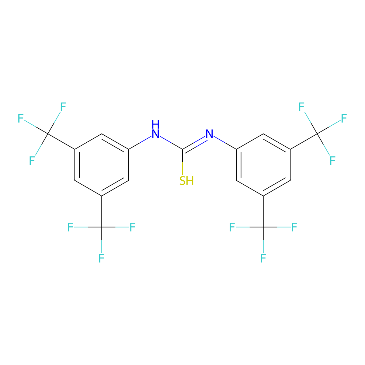 N,N'-bis[3,5-bis(trifluoromethyl)phenyl]carbamimidothioic acid molecular structure, CAS 1060-92-0