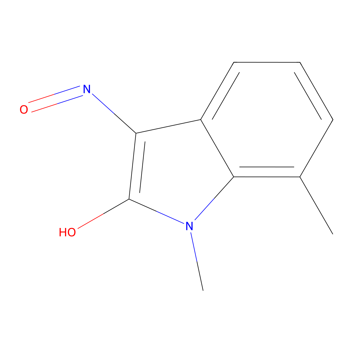 3-(Hydroxyimino)-1,7-dimethylindolin-2-one molecular structure, CAS 106000-23-1