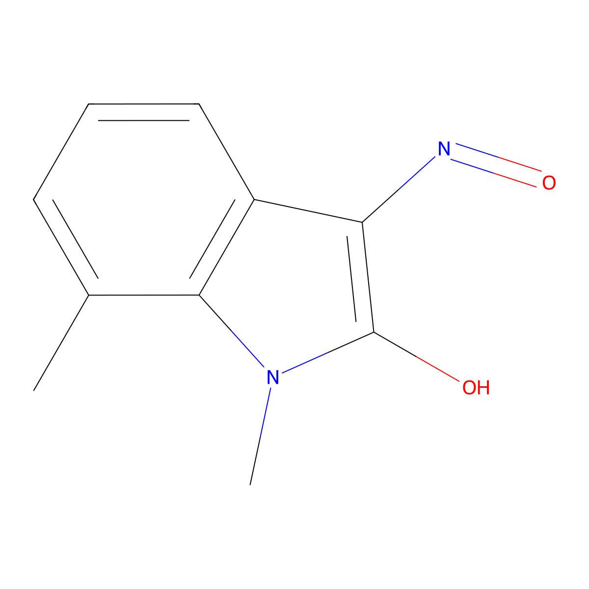 3-(Hydroxyimino)-1,7-dimethylindolin-2-one molecular structure, CAS 106000-23-1
