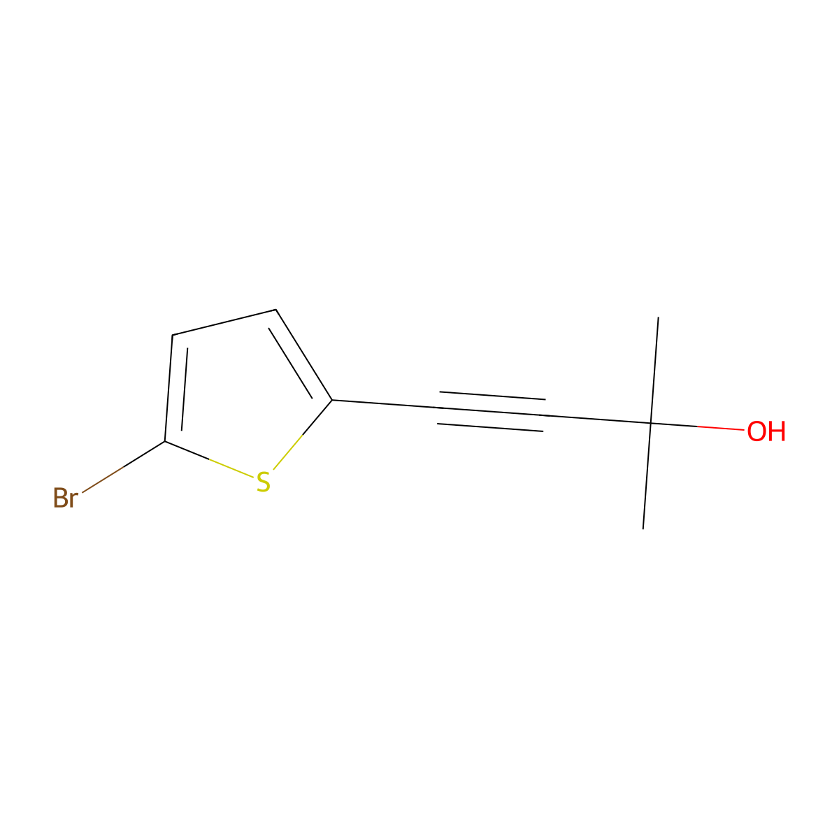 4-(5-Bromothiophen-2-yl)-2-methylbut-3-yn-2-ol molecular structure, CAS 106009-41-0