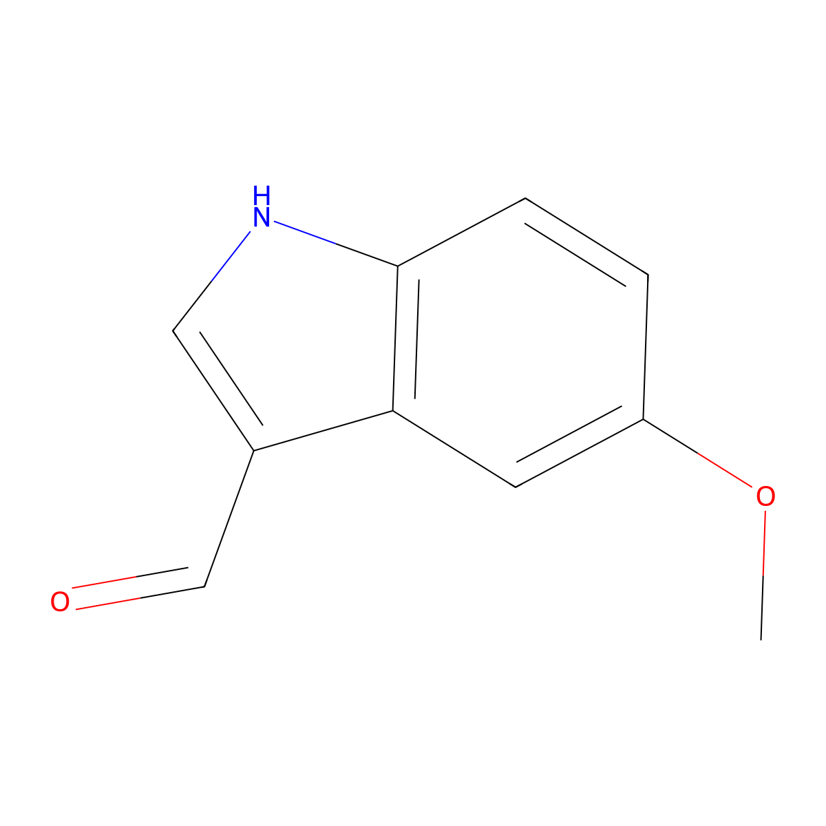 5-Methoxyindole-3-carbaldehyde molecular structure, CAS 10601-19-1
