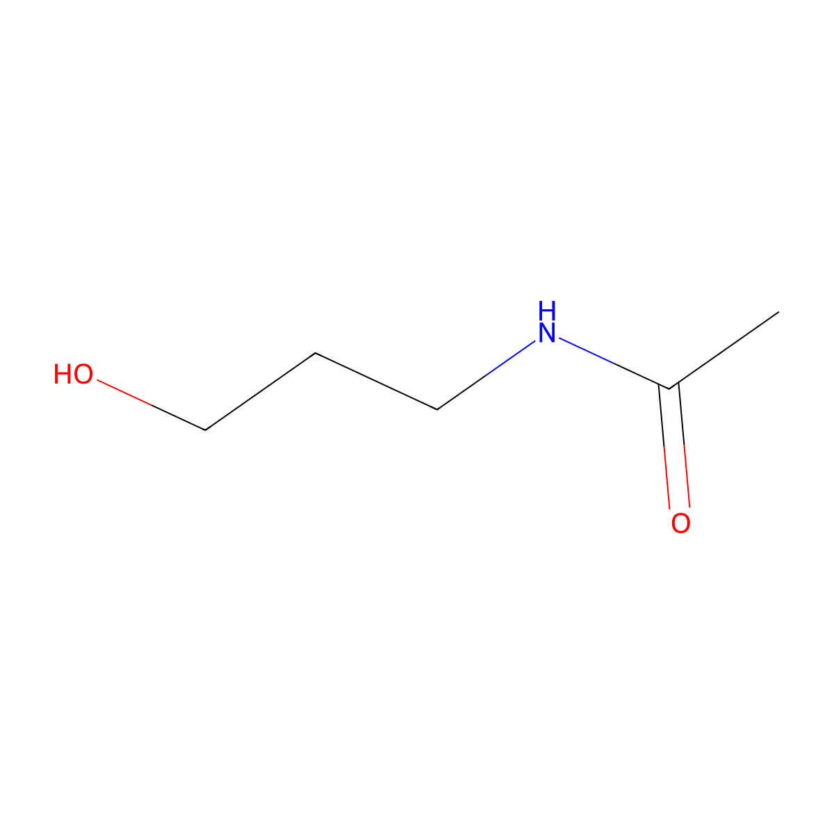 N-(3-hydroxypropyl)acetamide molecular structure, CAS 10601-73-7