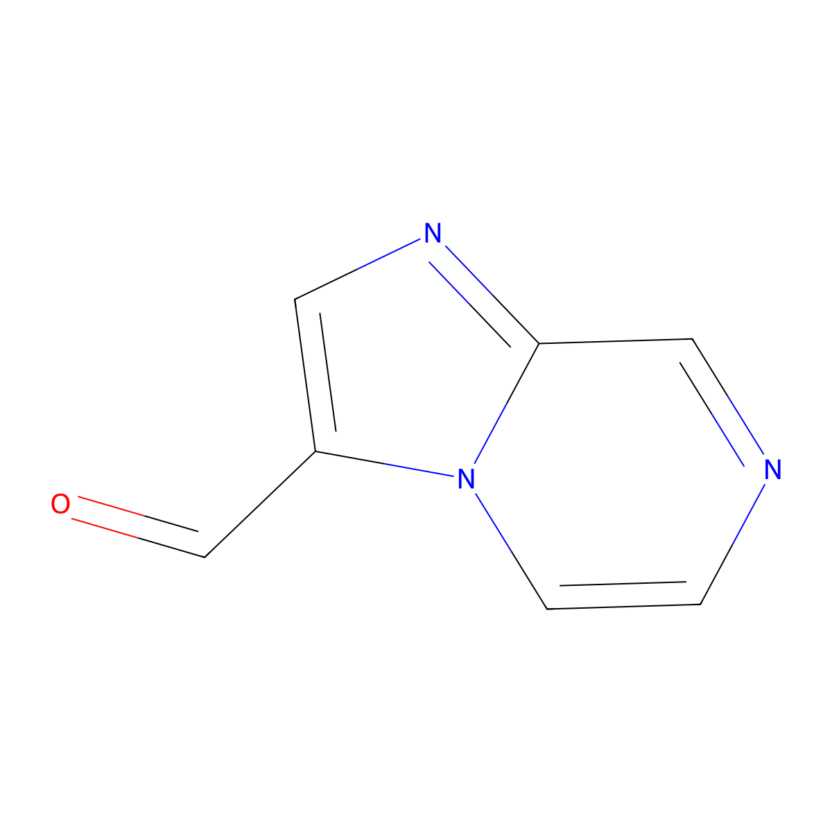 Imidazo(1,2-a)pyrazine-3-carbaldehyde molecular structure, CAS 106012-58-2