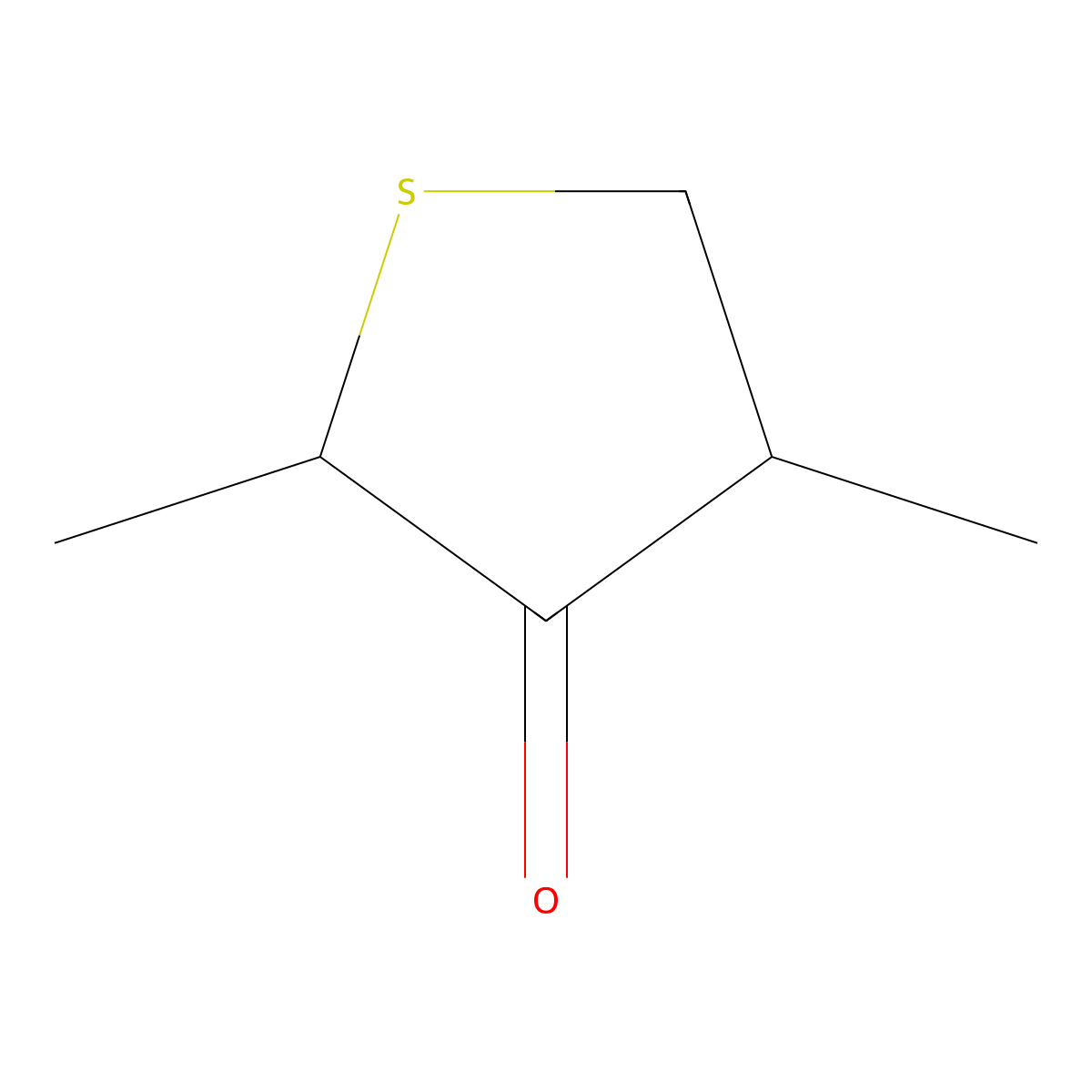 2,4-Dimethylthiolan-3-one molecular structure, CAS 106014-15-7