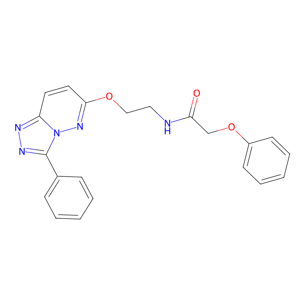 2-phenoxy-N-[2-({3-phenyl-[1,2,4]triazolo[4,3-b]pyridazin-6-yl}oxy)ethyl]acetamide molecular structure, CAS 1060164-02-4