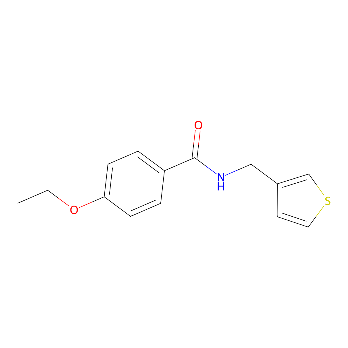 4-ethoxy-N-[(thiophen-3-yl)methyl]benzamide molecular structure, CAS 1060176-45-5