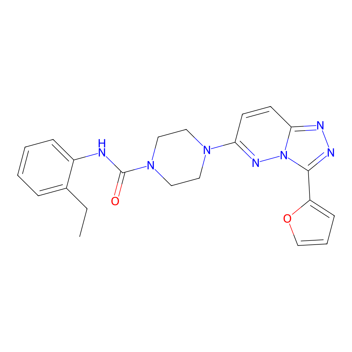 N-(2-ethylphenyl)-4-[3-(furan-2-yl)-[1,2,4]triazolo[4,3-b]pyridazin-6-yl]piperazine-1-carboxamide molecular structure, CAS 1060177-55-0