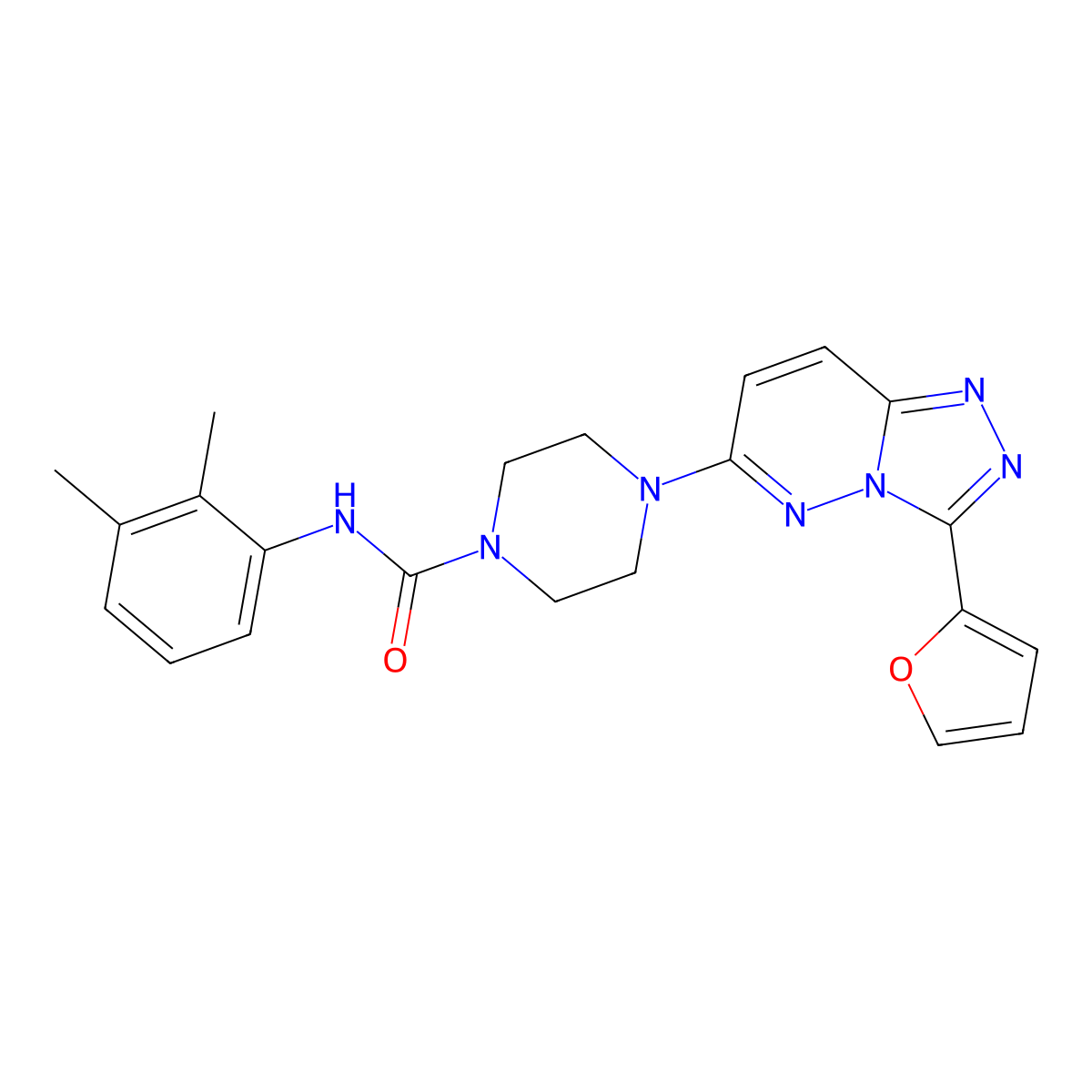 N-(2,3-dimethylphenyl)-4-[3-(furan-2-yl)-[1,2,4]triazolo[4,3-b]pyridazin-6-yl]piperazine-1-carboxamide molecular structure, CAS 1060177-63-0