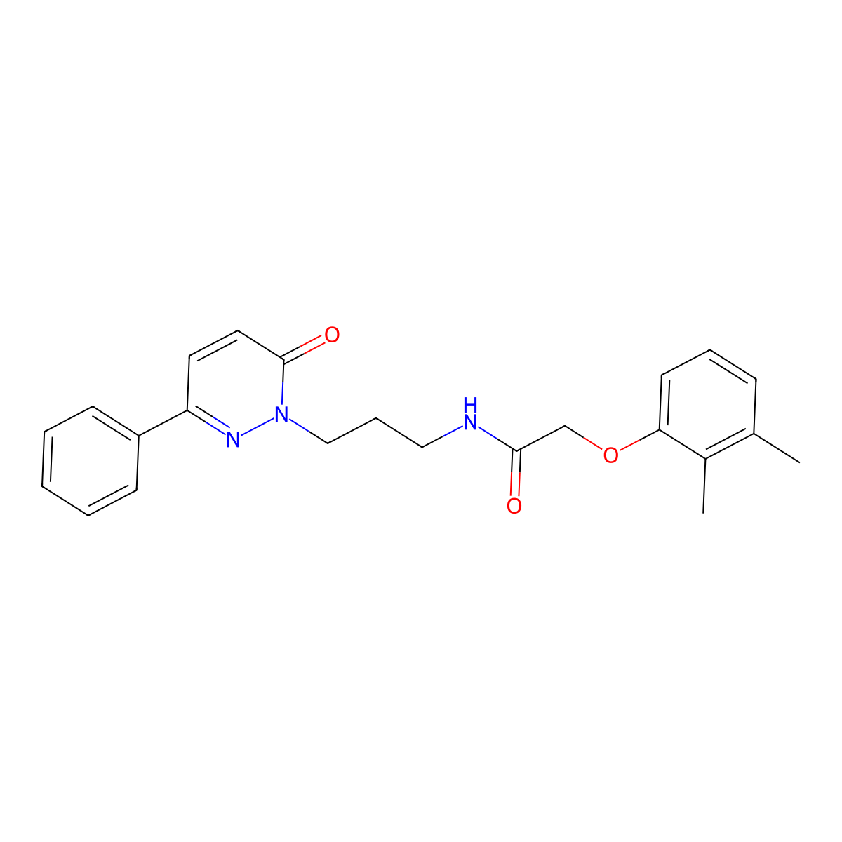2-(2,3-dimethylphenoxy)-N-(3-(6-oxo-3-phenylpyridazin-1(6H)-yl)propyl)acetamide molecular structure, CAS 1060179-03-4