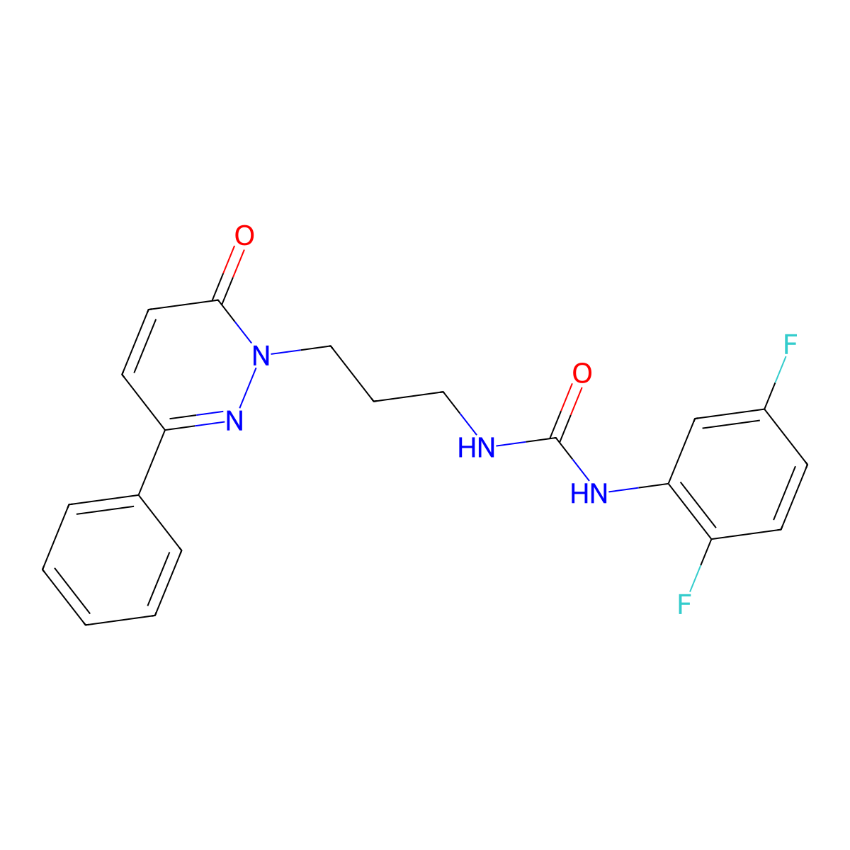1-(2,5-Difluorophenyl)-3-[3-(6-oxo-3-phenyl-1,6-dihydropyridazin-1-yl)propyl]urea molecular structure, CAS 1060180-55-3