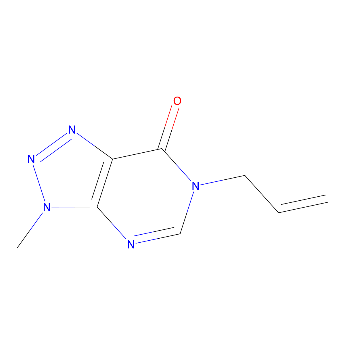 3-methyl-6-(prop-2-en-1-yl)-3H,6H,7H-[1,2,3]triazolo[4,5-d]pyrimidin-7-one molecular structure, CAS 1060181-04-5