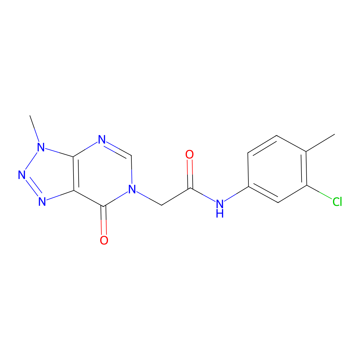N-(3-chloro-4-methylphenyl)-2-(3-methyl-7-oxo-3H-[1,2,3]triazolo[4,5-d]pyrimidin-6(7H)-yl)acetamide molecular structure, CAS 1060181-44-3
