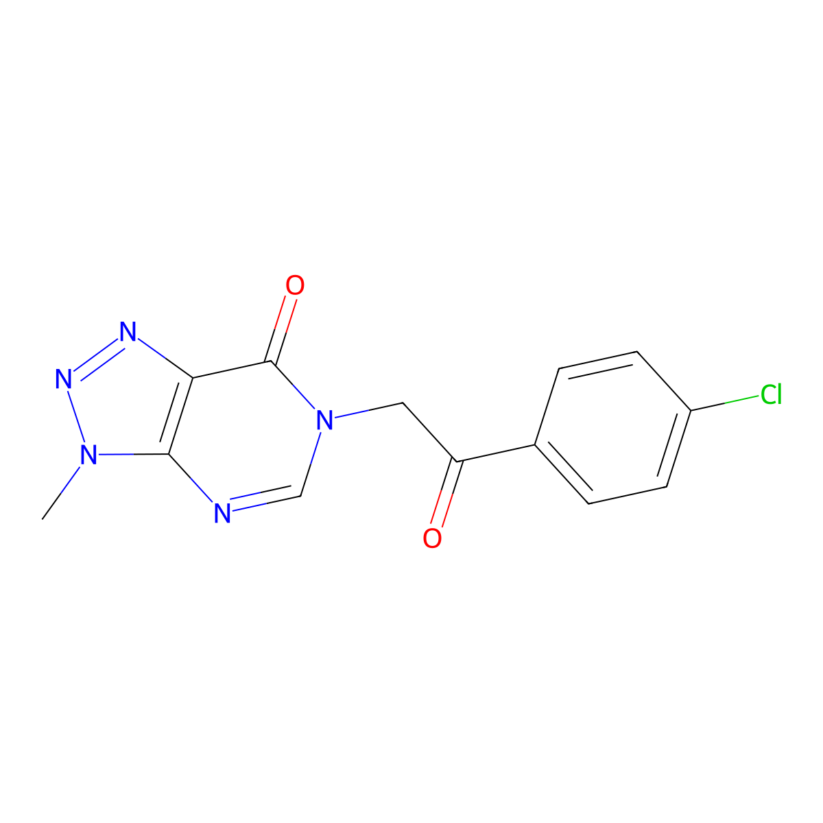 6-[2-(4-chlorophenyl)-2-oxoethyl]-3-methyl-3H,6H,7H-[1,2,3]triazolo[4,5-d]pyrimidin-7-one molecular structure, CAS 1060182-31-1