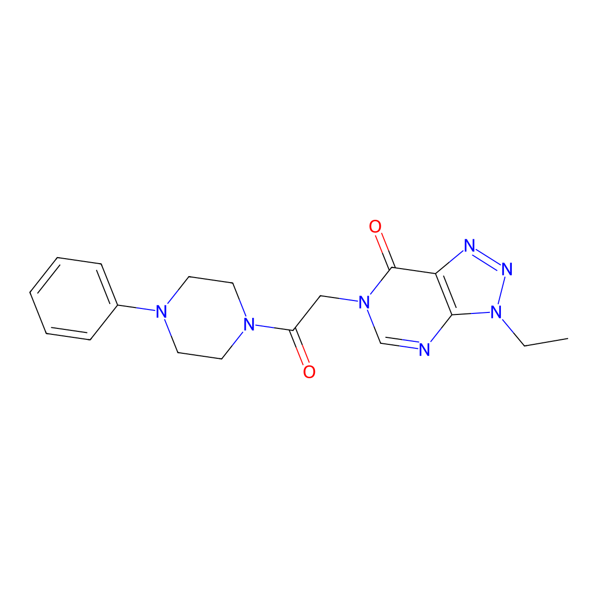 3-ethyl-6-[2-oxo-2-(4-phenylpiperazin-1-yl)ethyl]-3H,6H,7H-[1,2,3]triazolo[4,5-d]pyrimidin-7-one molecular structure, CAS 1060182-63-9