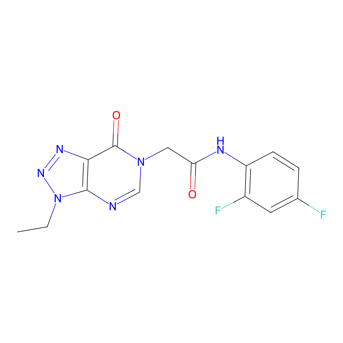 N-(2,4-difluorophenyl)-2-{3-ethyl-7-oxo-3H,6H,7H-[1,2,3]triazolo[4,5-d]pyrimidin-6-yl}acetamide molecular structure, CAS 1060183-11-0