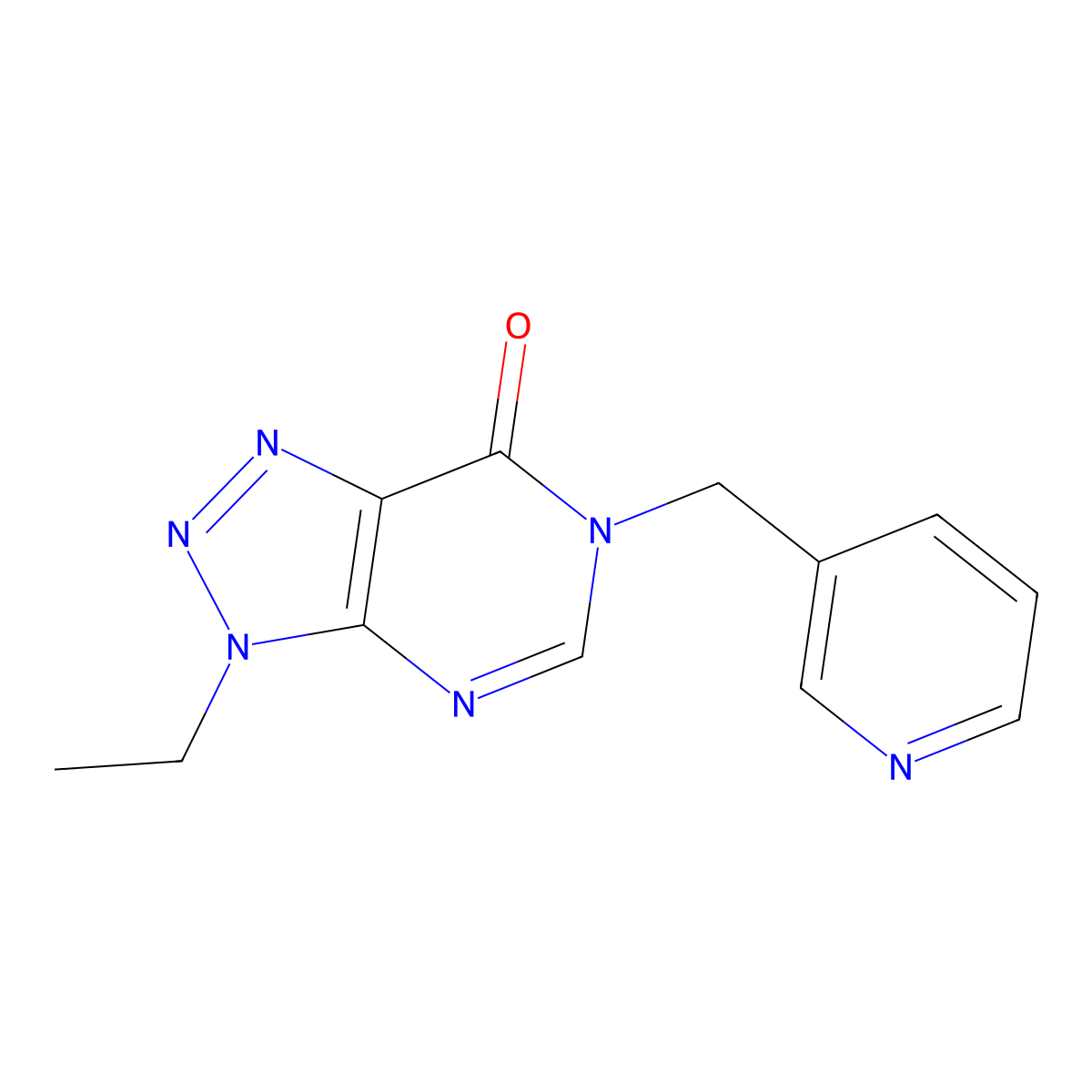 3-ethyl-6-[(pyridin-3-yl)methyl]-3H,6H,7H-[1,2,3]triazolo[4,5-d]pyrimidin-7-one molecular structure, CAS 1060184-54-4
