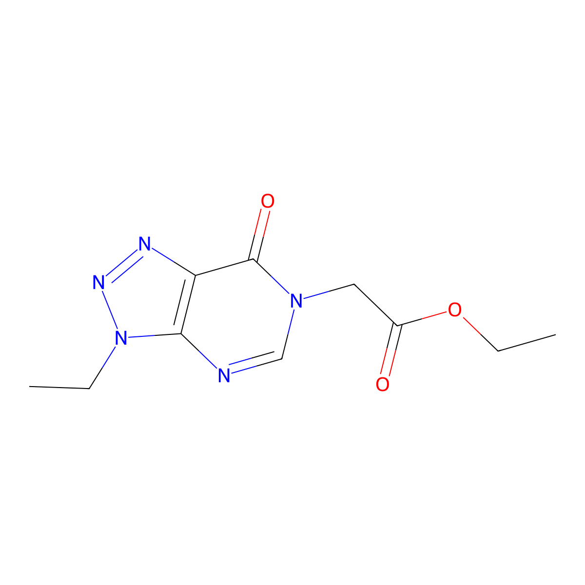 ethyl 2-{3-ethyl-7-oxo-3H,6H,7H-[1,2,3]triazolo[4,5-d]pyrimidin-6-yl}acetate molecular structure, CAS 1060184-70-4