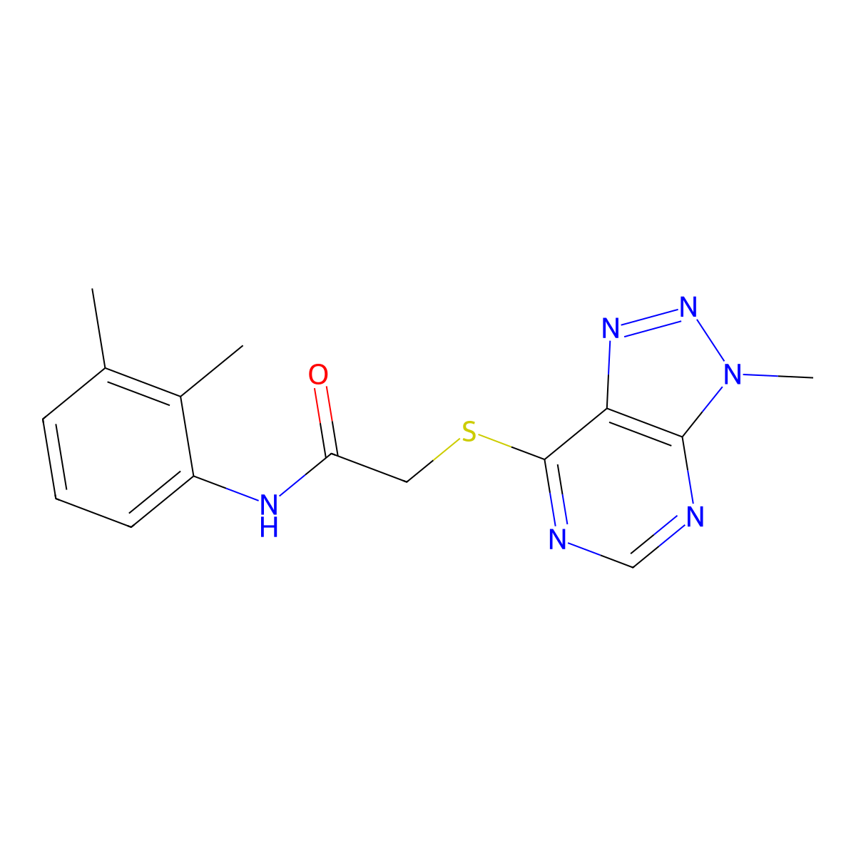 N-(2,3-dimethylphenyl)-2-((3-methyl-3H-[1,2,3]triazolo[4,5-d]pyrimidin-7-yl)thio)acetamide molecular structure, CAS 1060185-23-0