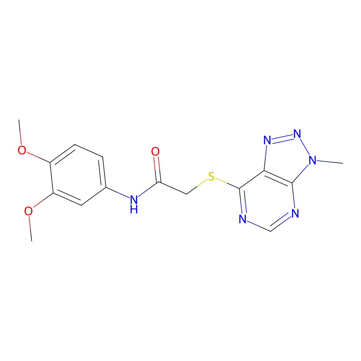 N-(3,4-dimethoxyphenyl)-2-({3-methyl-3H-[1,2,3]triazolo[4,5-d]pyrimidin-7-yl}sulfanyl)acetamide molecular structure, CAS 1060185-71-8