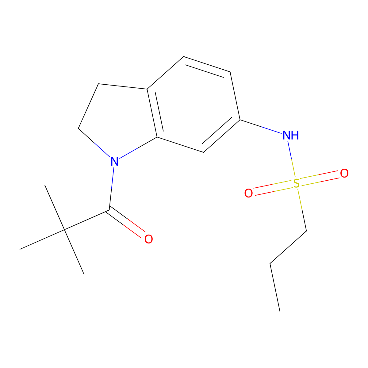 N-(1-pivaloylindolin-6-yl)propane-1-sulfonamide molecular structure, CAS 1060187-49-6