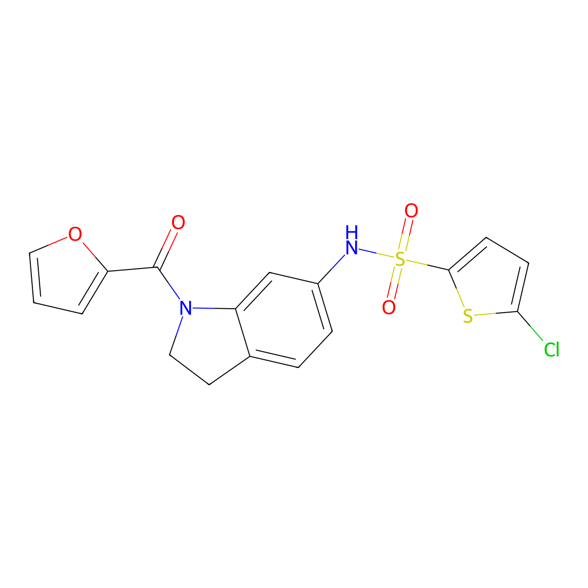 5-chloro-N-(1-(furan-2-carbonyl)indolin-6-yl)thiophene-2-sulfonamide molecular structure, CAS 1060189-25-4