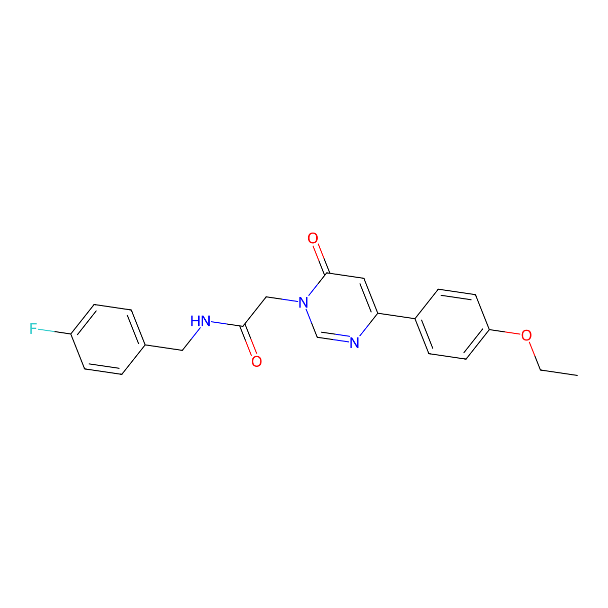 2-(4-(4-ethoxyphenyl)-6-oxopyrimidin-1(6H)-yl)-N-(4-fluorobenzyl)acetamide molecular structure, CAS 1060190-27-3
