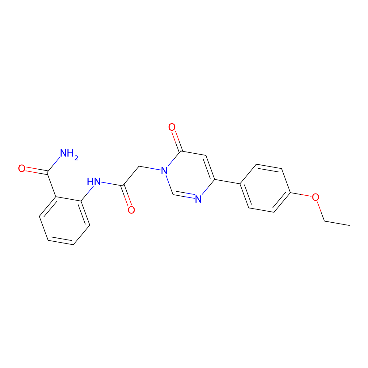 2-(2-(4-(4-ethoxyphenyl)-6-oxopyrimidin-1(6H)-yl)acetamido)benzamide molecular structure, CAS 1060191-87-8