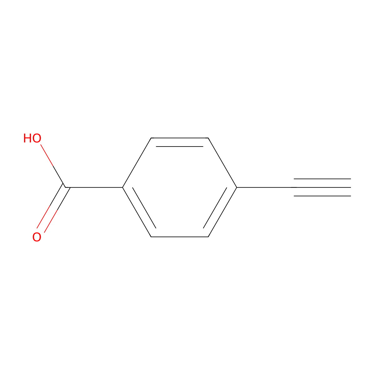 4-Ethynylbenzoic acid molecular structure, CAS 10602-00-3